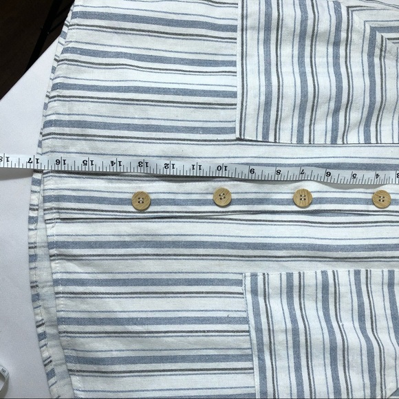 NWOT Potter’s Pot Stripped Linen Skirt - Picture 3 of 8